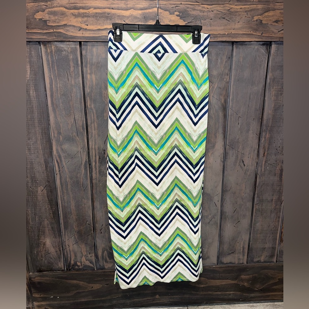 Maxi skirt summer zig zag striped
